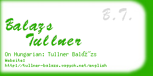 balazs tullner business card